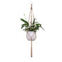 1pc Large-sized  Plant Hanger Basket  Handmade Rope Pots Holder Fine Hemp Rope Net Flower Pot Plant Lanyard