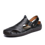 Classic Summer Men's Sandals Roman Breathable Soft Genuine Leather Quality Man Summer Casual Shoes Men Beach Sandals Big Shoes