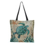 Sea Turtle Turquoise Tote Bag