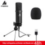 MAONO USB Microphone Podcast Condenser Microphone 192kHz/24bit Professional Microphone With Tripod Stand for Computer Youtube