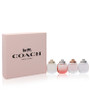 Coach by Coach Gift Set -- Coach .15 oz Mini EDP Spray + Coach .15 oz Mini EDT Spray + Coach Floral .15 oz Mini EDP + Coach Floral Blush .15 oz Mini EDP (Women)