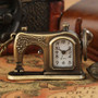 Antique Sewing Machine Quartz Pocket Watch Retro Bronze
