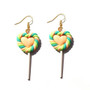 Earring For Women Resin Lollipop Drop Earrings Children Jewelry Custom Made Handmade Cute Girls Cotton Candy Gift
