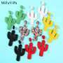 European And American Style New Creative Cactus Handmade Rice Beads Earrings Bohemian Ethnic Style Jewelry Earrings