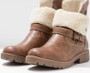 Women's Shoes-2019 Women Fur Warm Retro Leather Martin Ankle Boots