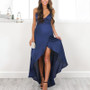 Maternity Sexy V-Neck Sling Strap Plain Formal Dress