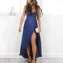 Maternity Sexy V-Neck Sling Strap Plain Formal Dress