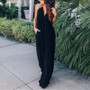 Maternity Sexy Black V-Neck Backless Long Dress