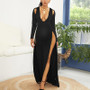 Maternity Sexy Backless Split Floor-Length Evening Dress