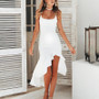 Maternity Sexy Backless Ruffle Sling Strap Dress