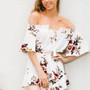 Maternity Printed Off The Shoulder Chalaza Romper
