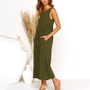 Maternity Plain Loose Jumpsuit