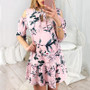 Maternity Off Shoulder Printed Casual Dress