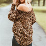 Maternity Off The Shoulder Leopard Print T-Shirt