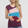 Maternity Color Block Nursing Tank Top