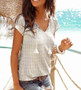 Beach sunscreen lace shirt