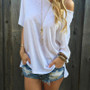 Sexy casual half sleeve loose t-shirt