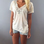 Chiffon casual V-neck loose T-shirt