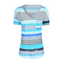 V-neck striped pocket top women's t-shirt