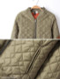 Band Collar Quilted Plain Coat