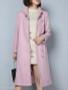 Band Collar Decorative Buttons Plain Coat