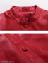 Band Collar Drawstring Plain Coat