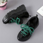 Women Suede Leather Lace Up Sneakers