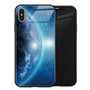 Luxury Space Cover Case for iPhone X XS MAX XR XS Glass Silicone Phone Case for iPhone 6 7 8 Plus