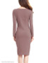 V Neck Color Block Bodycon Dress