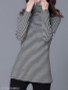 Turtle Neck Loose Fitting Stripes Long Sleeve T-Shirts