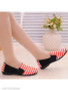 Striped Flat Round Toe Basic Flat & Loafers