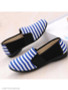 Striped Flat Round Toe Basic Flat & Loafers