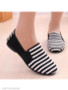 Striped Flat Round Toe Basic Flat & Loafers