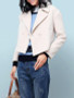 Notch Lapel Plain Coat