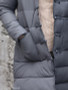 Hooded Single Breasted Plain Coat