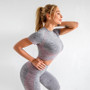Women Yoga Sets Yoga Short Sleeve  High Waist  Sport Leggings Gym Set  Yoga Clothes Sports Suit Fitness  Top Shirt  yoga suit
