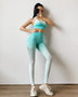 New 2 pieces Ombre Yoga Set Sports Bra Leggings Women Gym Set Clothes Seamless Workout Fitness Sportswear Fitness Sports Suit