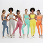 New Arrival Sweet Colors Seamless Yoga Set Women Crop Top Sport Bra Gym Leggings Lift the Hips Fitness Workout Clothes Tracksuit