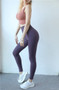 Back Pocket High Waist Sport Gym Leggings Women Stretchy Plain Jogger Fitness Tights Soft Nylon Athletic Pants S-XL 2019