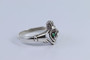 Sterling Silver Emerald Celtic Claddagh Ring Size 8.25