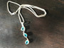Handmade Blue Topaz Quartz pendant on Italian Chain Necklace