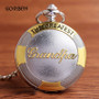 Luxury Silver Gold Quartz Pocket Watch Grandpa Pocket Fob Watches Necklace Chain Pendent Grandfather Gifts Relogio De Bolso