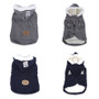 Dog Fleece Lined Cable Hooded Sweater