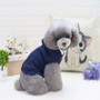 Dog Fleece Lined Cable Hooded Sweater
