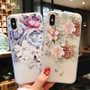 3D Relief Floral Phone Case For iPhone 6s 7 XS Max  iPhone 7 8 Plus XS XR