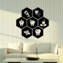 Honeycomb Healthy Dental Care Interior Vinyl Stickers