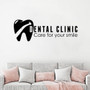 Dental Clinic Logo Wall Sticker 'Care For Your Smile'