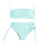 High-Waisted Bandeau Ruched Bikini