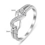 Eternity Ring Engagement Rings Sterling Silver 925 Rings For Women Silver Wedding Lady Infinity Jewelry