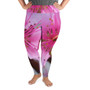 Plus Size Leggings - Italian Style - Peach Flower. Size: 2XL-3XL-4XL-5XL-6XL